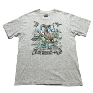 Vintage 90s Nevada Wildlife t-shirt Men Sz Large bighorn sheep animals.